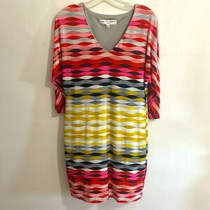 Trina Turk Retro Dominica Style Dress W/sole man Sleeve  Sz 2